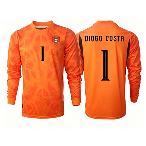 Stroje piłkarskie Portugalia Diogo Costa #1 Bramkarskie Koszulka Wyjazdowej MŚ 2026 Długi Rękaw